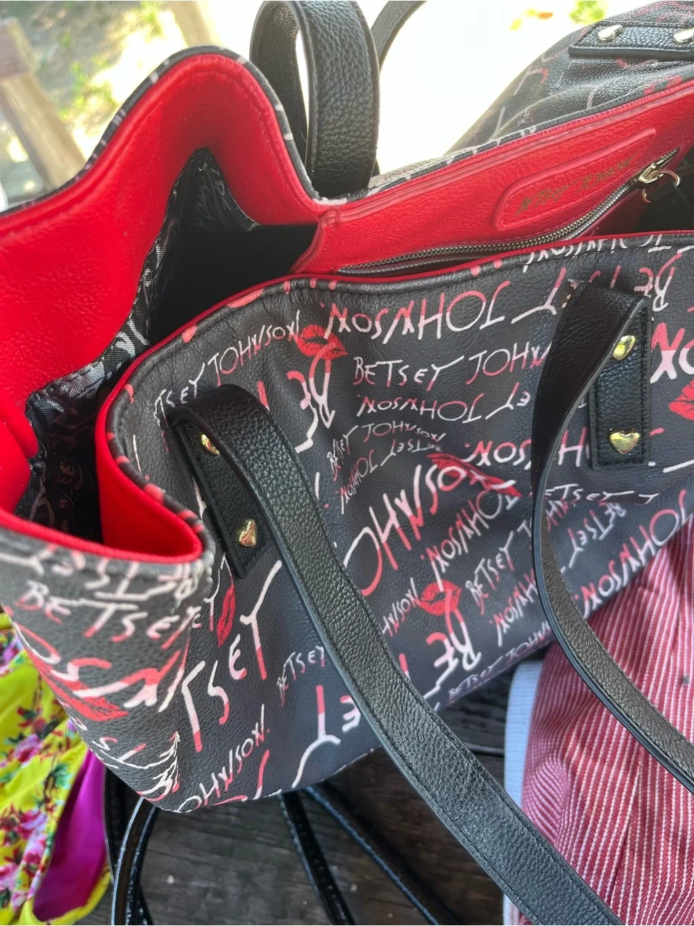 ALL BETSEY JOHNSON Colorful Assorted Purses & Accessories Lot/scarfs , bikini
